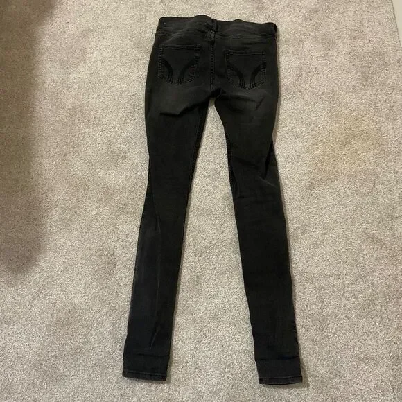 Hollister black super skinny jeans, low rise three button size 1/w 25 - Picture 8 of 8
